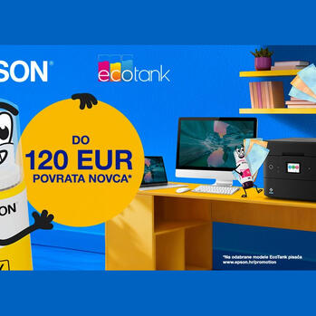 EPSON Cashback – povrat novca do 120 € na EcoTank pisače