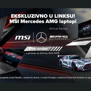 Ekskluzivno u Linksu: MSI laptopi Mercedes AMG